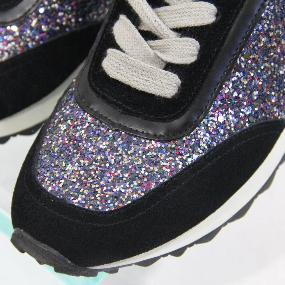Steve Madden Sneakers New sz 7.5 Women Glitter Fashion Shoes Mabyl